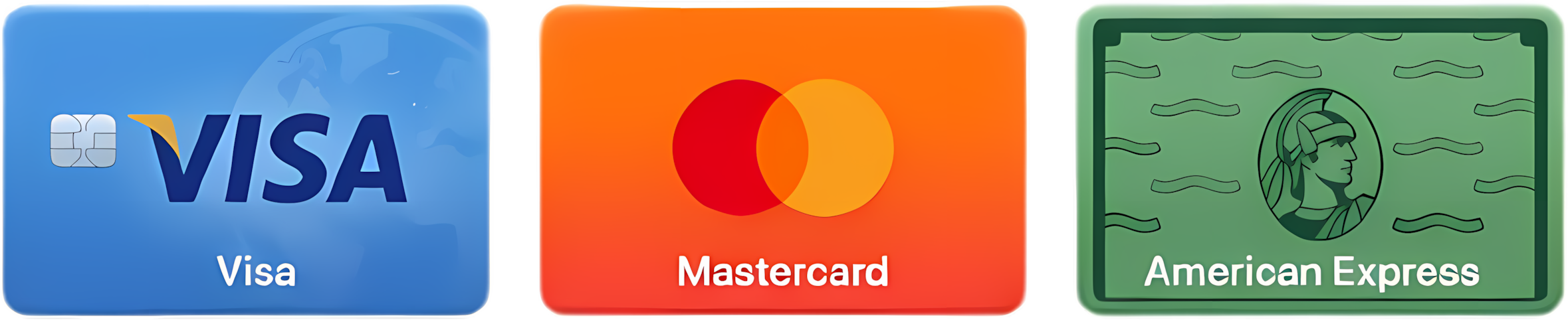 Accepted credit cards